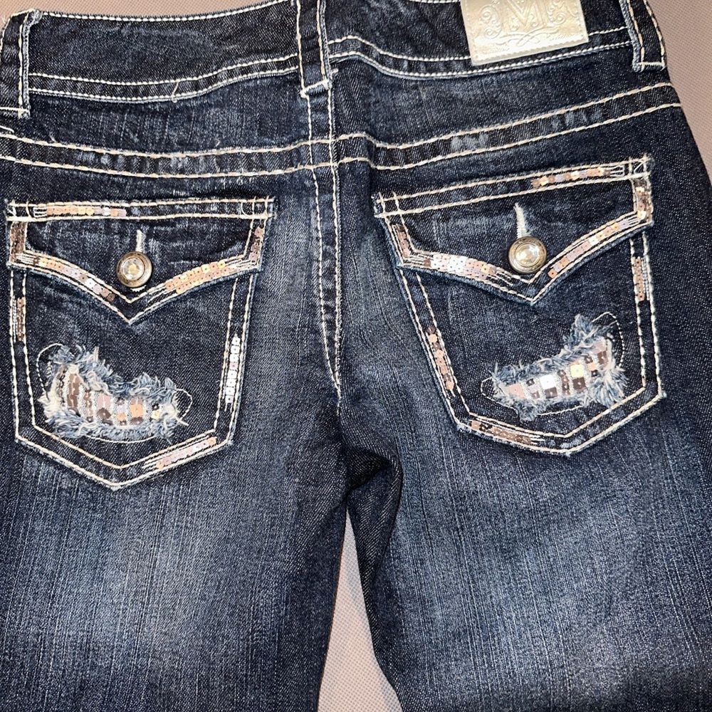 Maurices Dark Wash Distressed Jeans